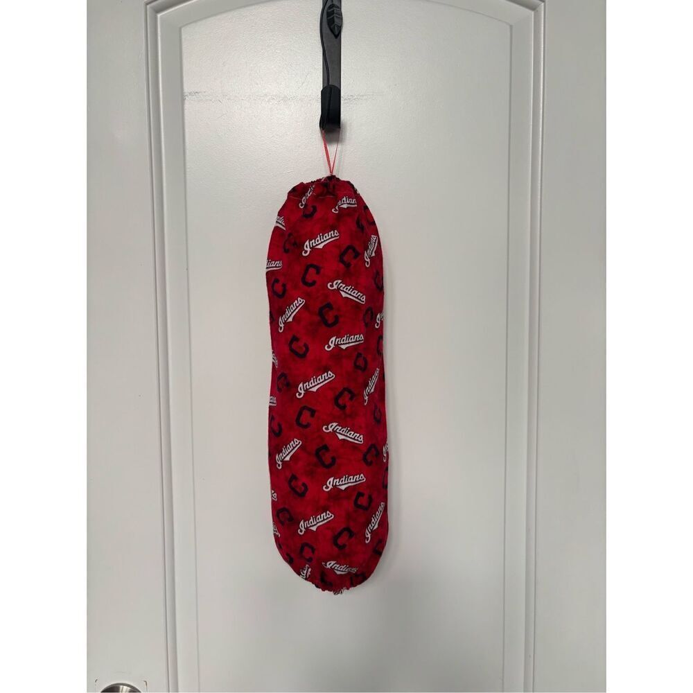 Handmade Plastic Bag Holder- Cleveland Indians